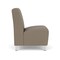 Lesro Siena Lounge Reception Armless Guest Chair, Brushed Steel, MD Farro Upholstery SN1102 - alternate 2